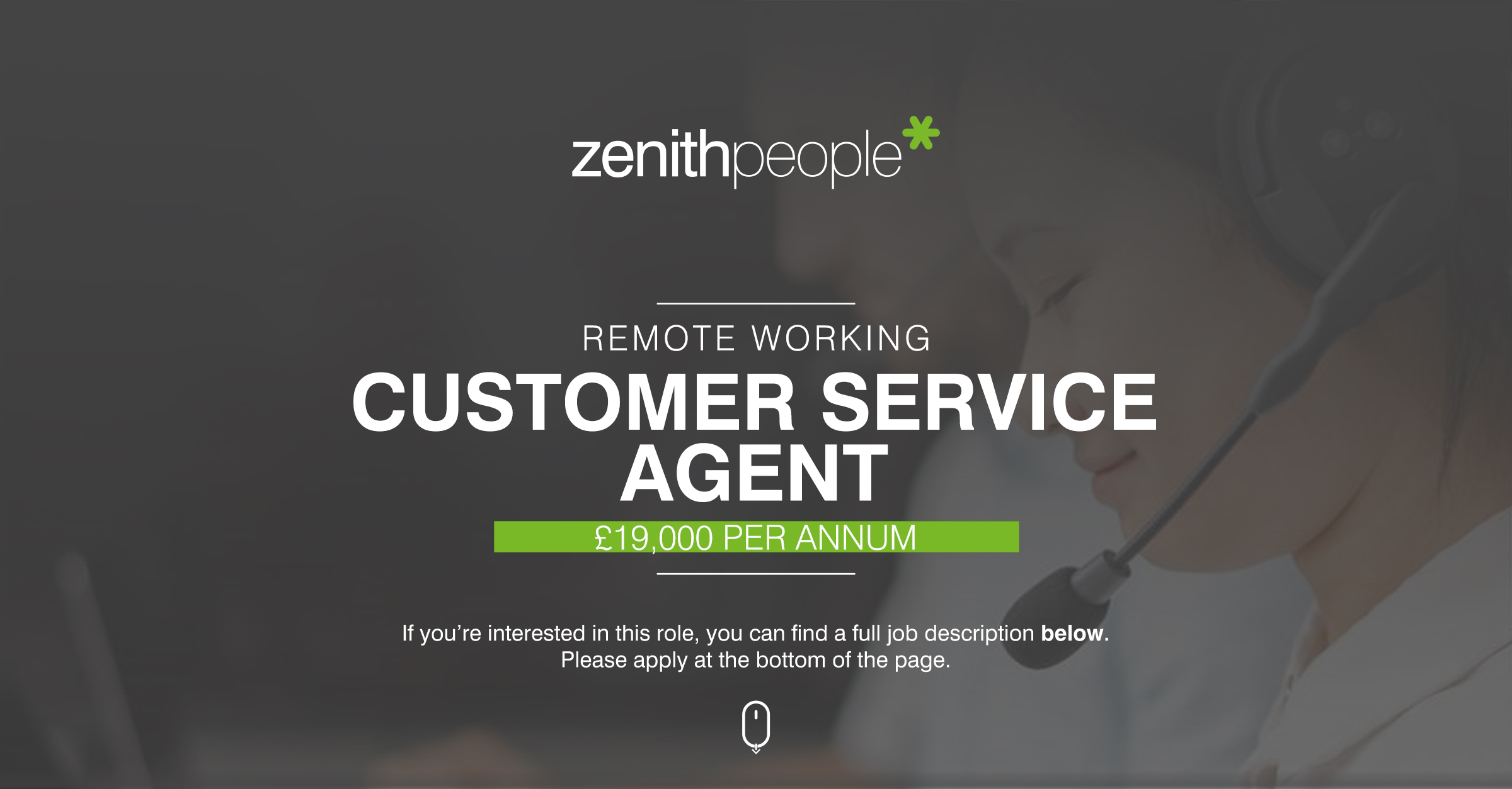 Customer Service Agent job at Zenith People