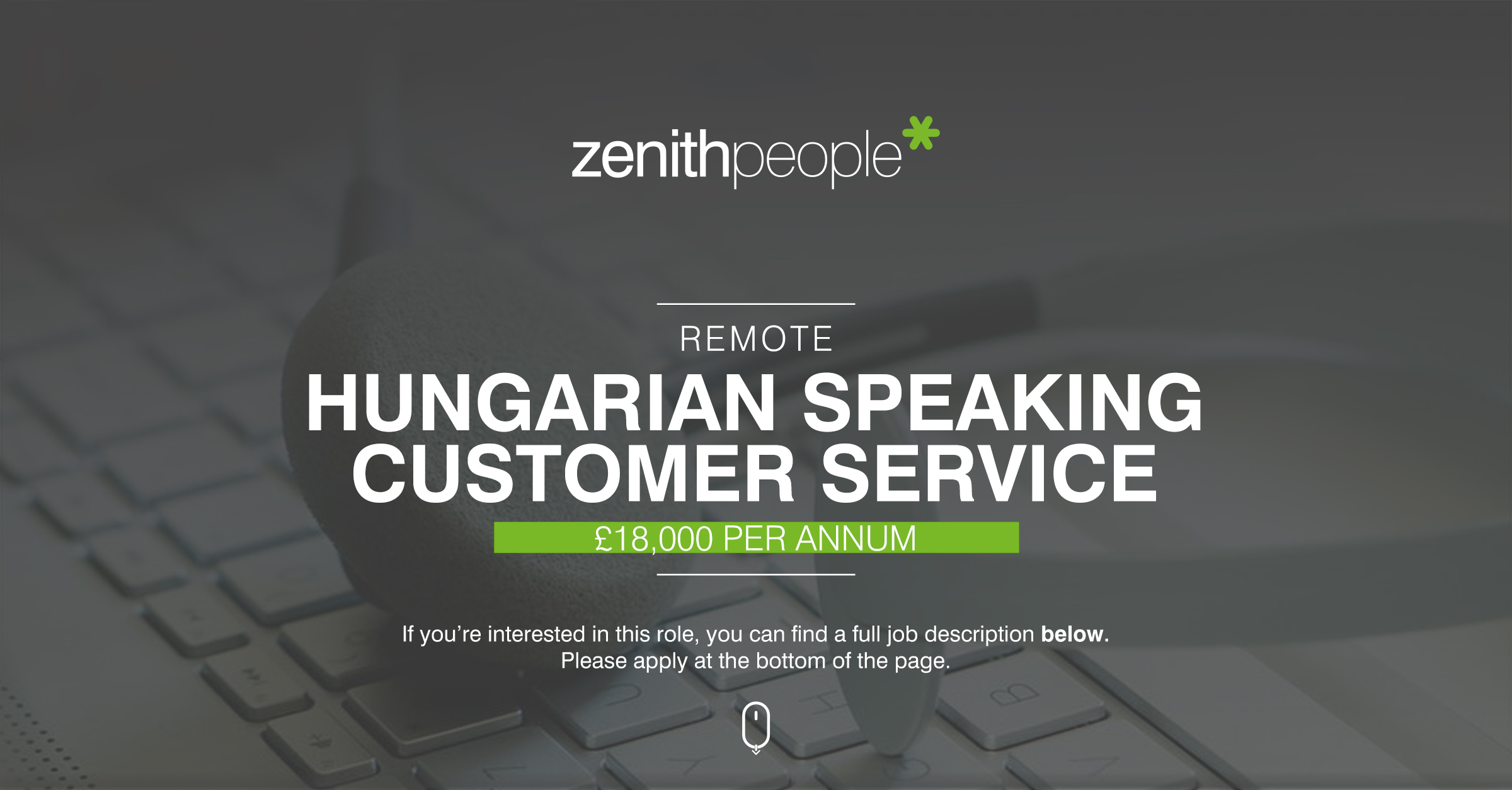 Hungarian Speaking Customer Service job at Zenith People