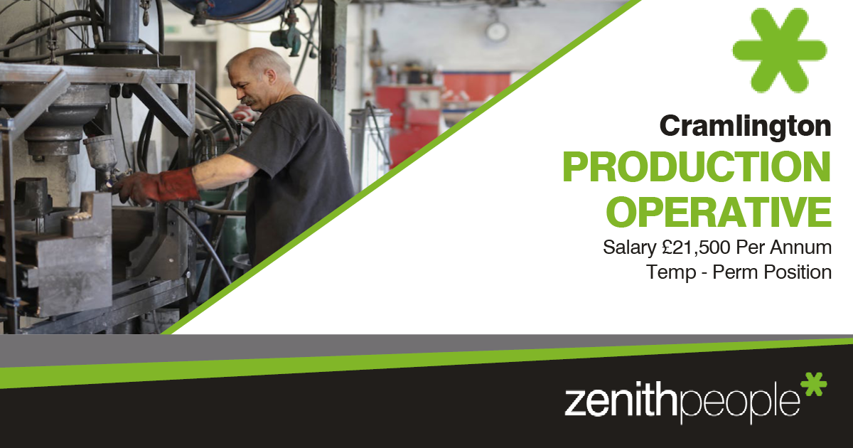 Production Operative job at Zenith People