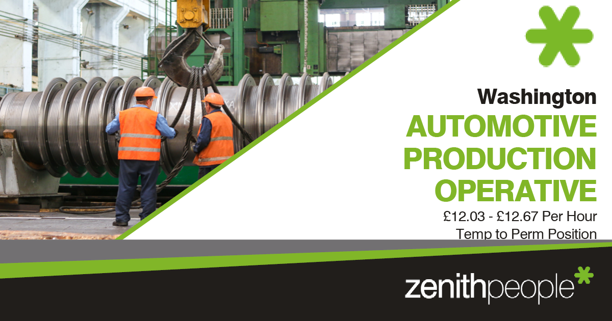Automotive Production Operative job at Zenith People